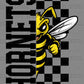 Hornets Checkered Sports Mascot Ready to Press Transfer DTF Transfer Sublimation Transfer