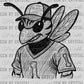 Hornets Jackets Mascot Sketch Ready to Press Transfer DTF Transfer Sublimation Transfer