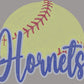 Hornets Baseball or Softball Approximately 11" wide Spangle Transfer