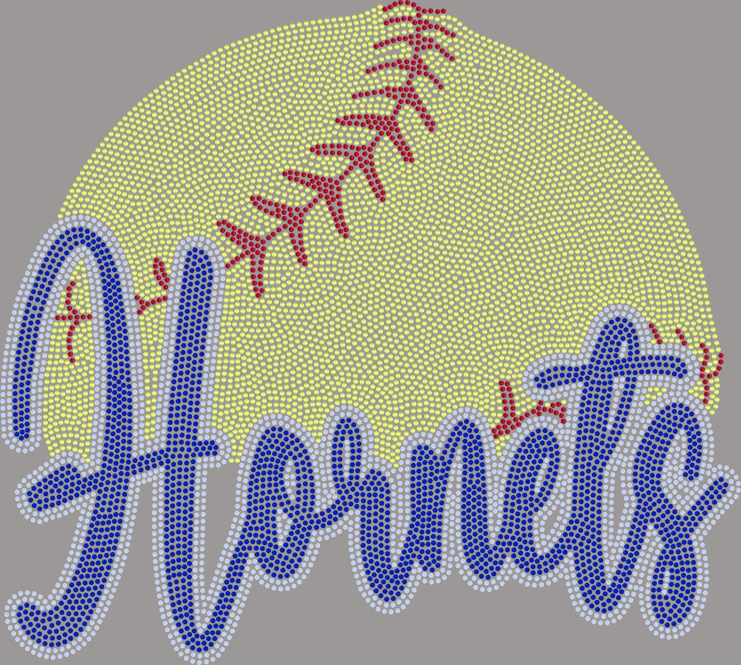 Hornets Baseball or Softball Approximately 11" wide Spangle Transfer