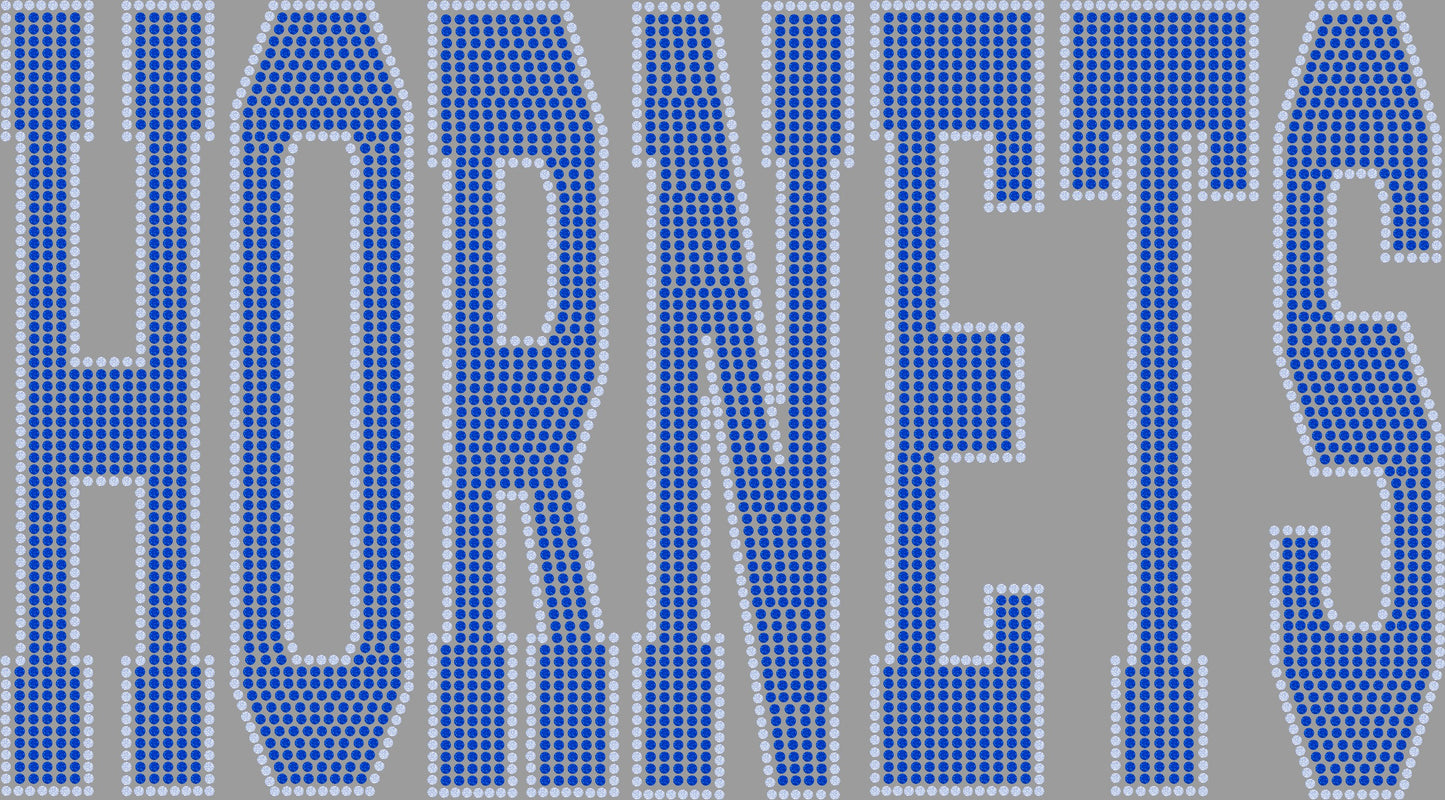 Custom Personalized Name/Mascot 11" Sport Font 2- Color Spangle Transfer