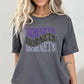 Hornets Wavy Stacked 11" 3-Color Ready to Press Spangle Transfer Bling Transfer Sparkle Transfer