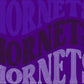 Hornets Wavy Stacked 11" 3-Color Ready to Press Spangle Transfer Bling Transfer Sparkle Transfer