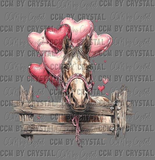 Horse Western Valentines Day Ready to Press DTF Transfers Sublimation Transfers