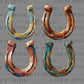 Western Horseshoes Ready to Press Instant Peel DTF Transfers Sublimation Transfers