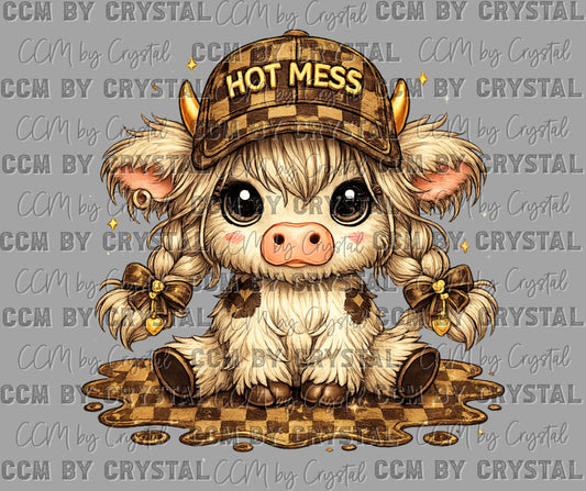 Hot Mess Cow Ready to Press Instant Peel DTF Transfers Sublimation Transfers