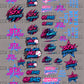 Pre Made Hotshotz Gang Sheets for UV DTF Transfers READ Description