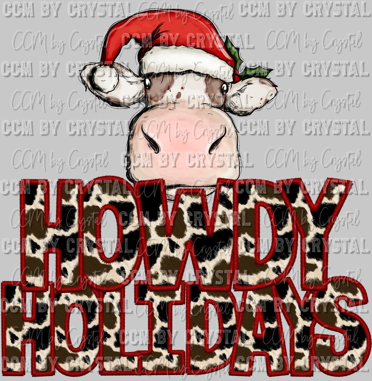 Howdy Holidays Christmas Ready to Press DTF Transfer Sublimation Transfer