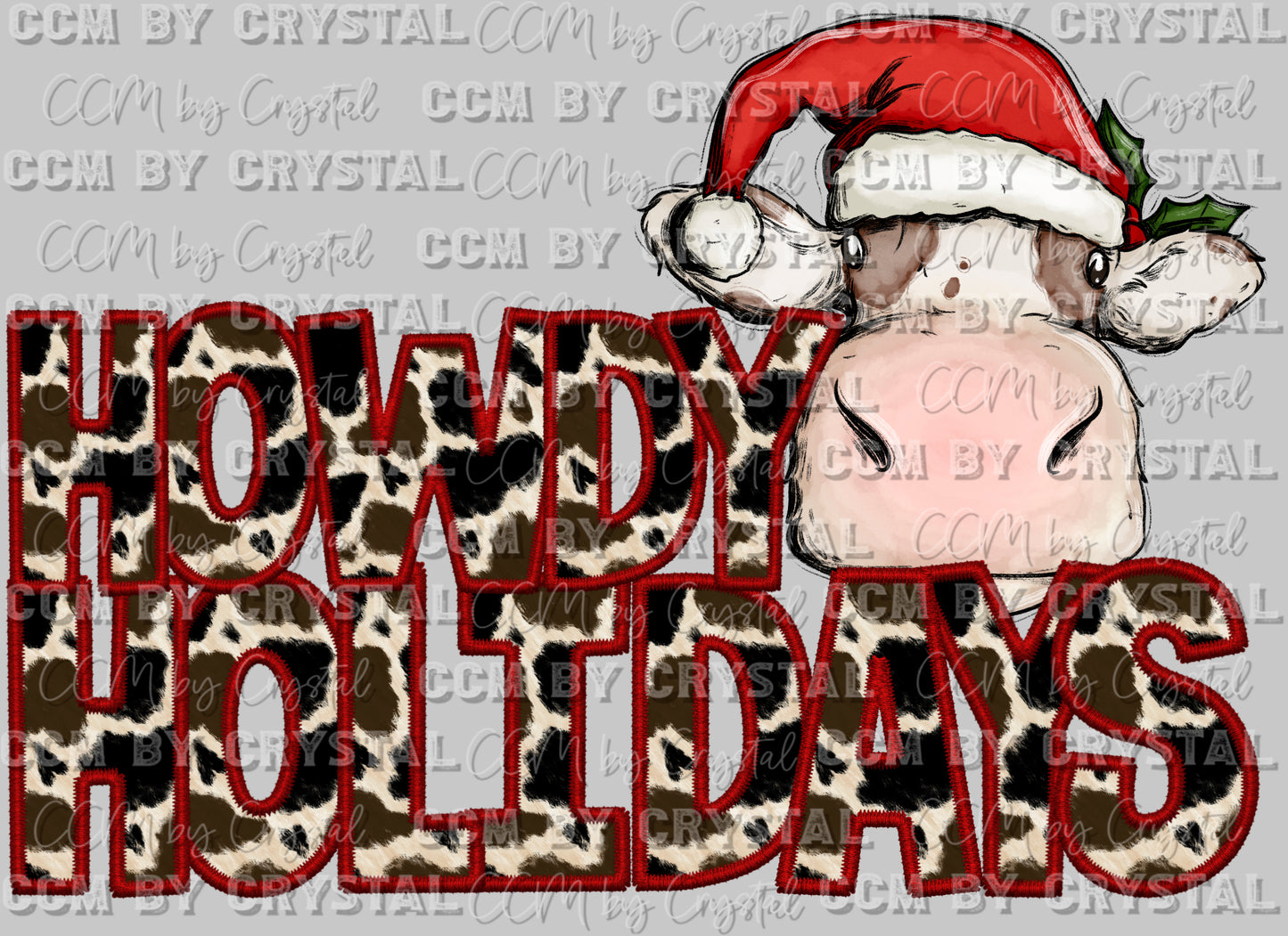 Howdy Holidays Christmas Ready to Press DTF Transfer Sublimation Transfer