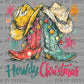 Howdy Christmas Western UV DTF Transfer Sticker UV Transfer Ready to Apply