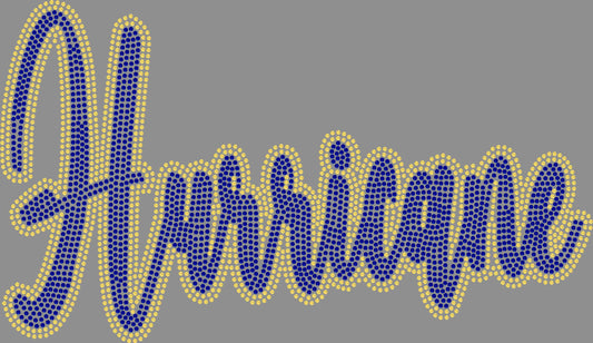 Hurricane 2-Color Approximately 11" wide Spangle Transfer