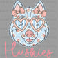 Preppy Huskies Mascot Ready to Press Transfer DTF Transfer Sublimation Transfer