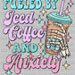 Fueled by Iced Coffee and Anxiety Skellie Hand Ready to Press Transfer