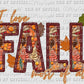 I Love Fall Most of All Thanksgiving Faux Embroidery Fall Halloween Ready to Press Transfer