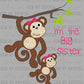 I'm the Big Sister Monkeys Girl Ready to Press Instant Peel DTF Transfers Sublimation Transfers