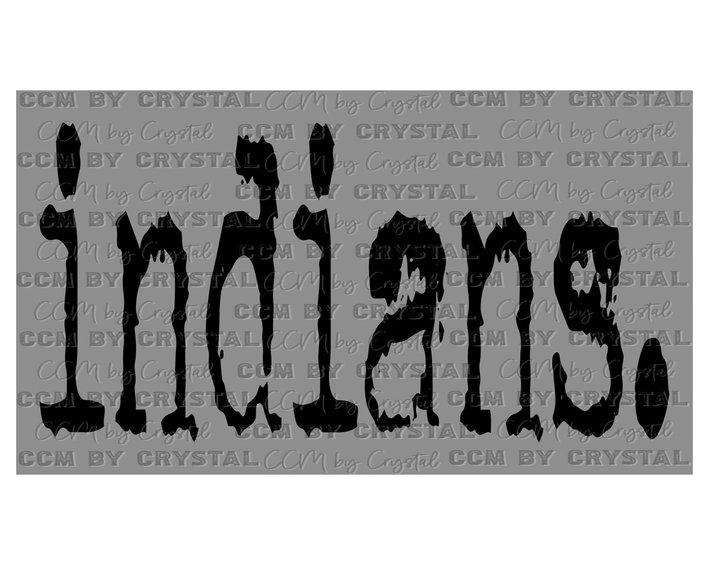 Indians Typography Mascot Ready to Press Transfer DTF Transfer Sublimation Transfer