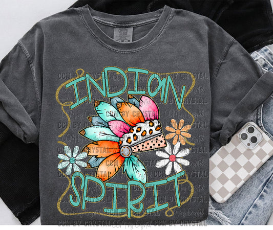 Indian Spirit Cartoon Mascot Ready to Press Transfer DTF Transfer Sublimation Transfer