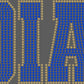 Indians 11"X3" 2-Color Ready to Press Spangle Transfer Bling Transfer Sparkle Transfer
