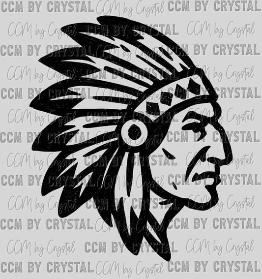 Indians Mascot Ready to Press Transfer DTF Transfer Sublimation Transfer