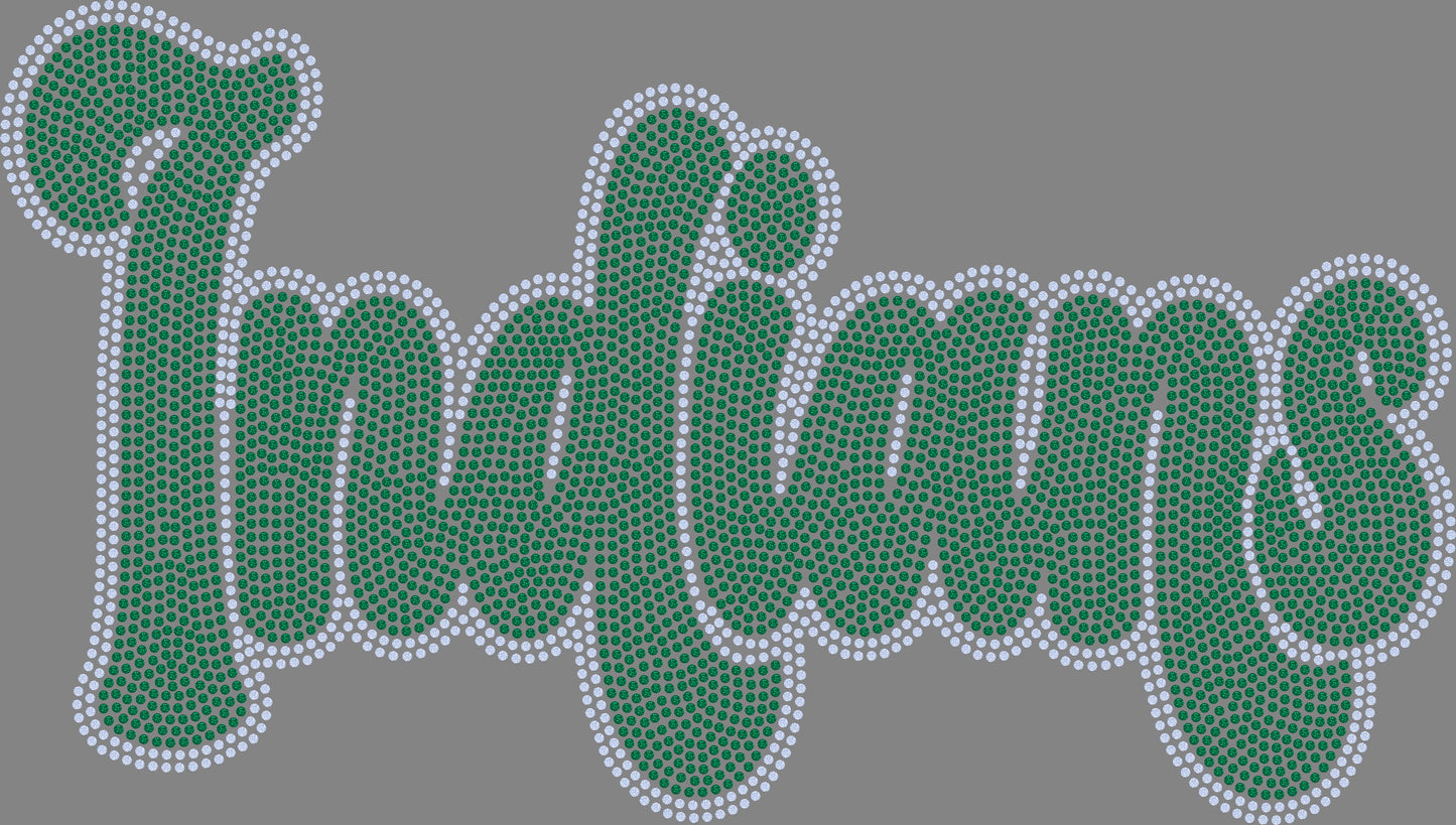 Indians 2-Color Approximately 11" wide Spangle Transfer