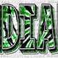 Indians Green Tie Dye Mascot PNG Digital File ONLY