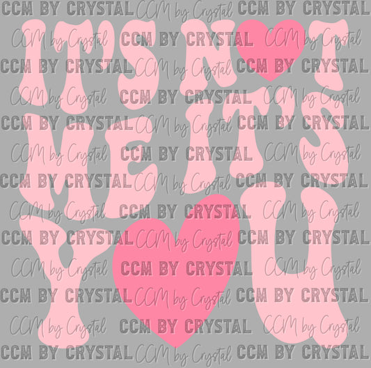 It's Noy Me It's You Valentines Day Ready to Press DTF Transfers Sublimation Transfers