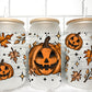 Fall Jack-O-Lantern Halloween UV Transfer 16oz Libby Glass Can Wrap Ready to Apply