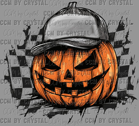 Halloween Jack O Lantern With A Hat Ready to Press Transfer DTF Transfer Sublimation Transfer