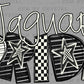 Jaguar Pride Stars Checkered Sports Mascot Ready to Press Transfer DTF Transfer Sublimation Transfer