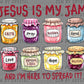 Jesus is My Jam Jesus Religious Faith Ready to Press DTF Transfers Sublimation Transfers
