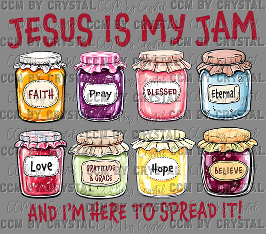 Jesus is My Jam Jesus Religious Faith Ready to Press DTF Transfers Sublimation Transfers