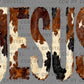 Western Cow Print Jesus Ready to Press Instant Peel DTF Transfers Sublimation Transfers
