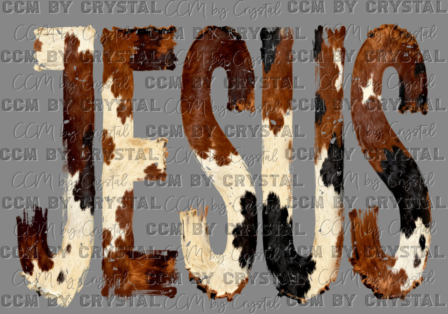 Western Cow Print Jesus Ready to Press Instant Peel DTF Transfers Sublimation Transfers