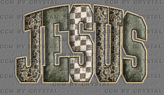Jesus Camo Faith Religious Ready to Press DTF Transfers Sublimation Transfers