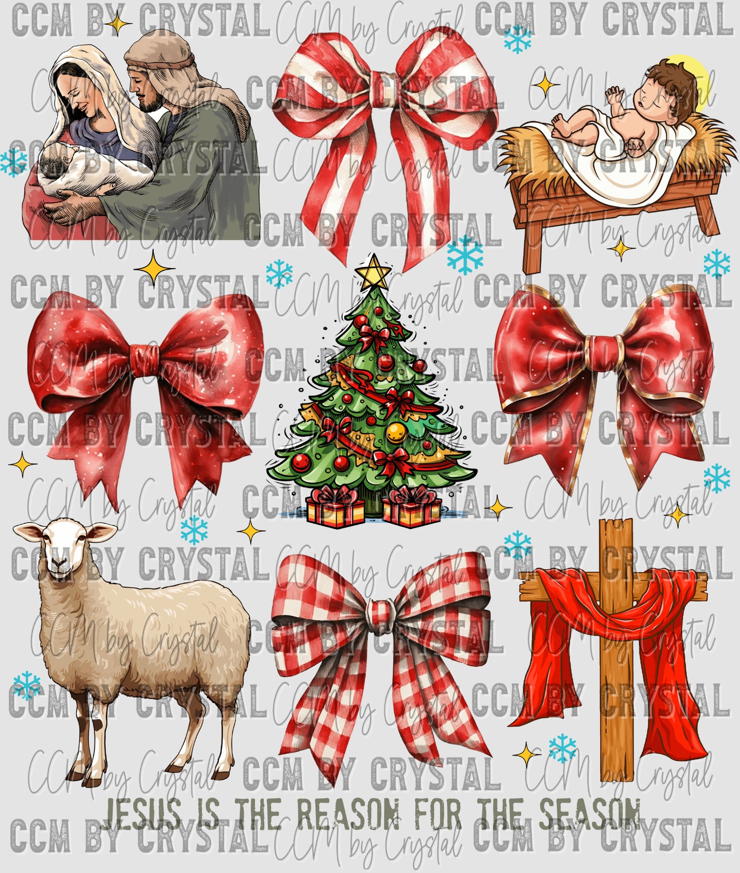 Christmas Jesus is the Reason for the Season Ready to Press Transfer DTF Transfer Sublimation Transfer