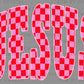 Jesus Checkered Christian Ready to Press Instant Peel DTF Transfers Sublimation Transfers