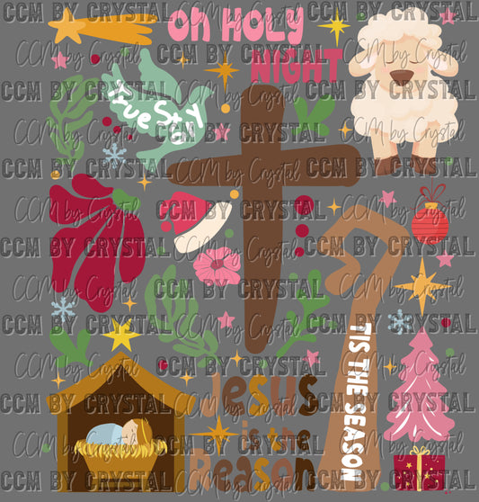 Jesus is the Reason Christmas Ready to Press Transfer DTF Transfer Sublimation Transfer
