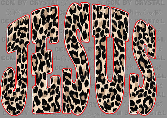 Jesus Leopard Christian Ready to Press Instant Peel DTF Transfers Sublimation Transfers