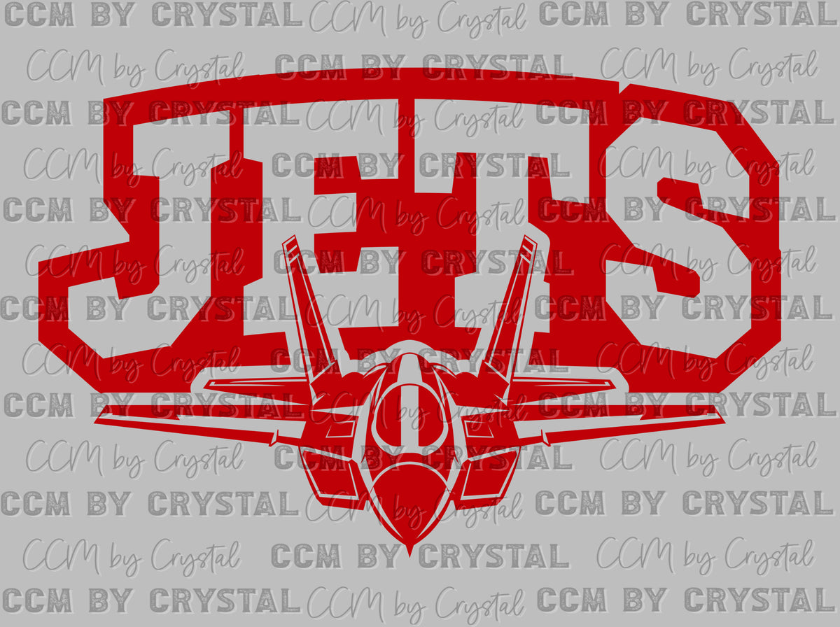 Jets Masoct Red Ready to Press DTF Transfers Sublimation Transfers