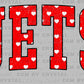 Jets Masoct Red Hearts Ready to Press DTF Transfers Sublimation Transfers
