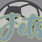 Jets Soccer Approximately 11" wide Spangle Transfer