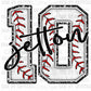 Personalized Baseball Faux Chenille Baseball Letter and Mascot Name Ready to Press Transfer DTF Transfer Sublimation Transfer