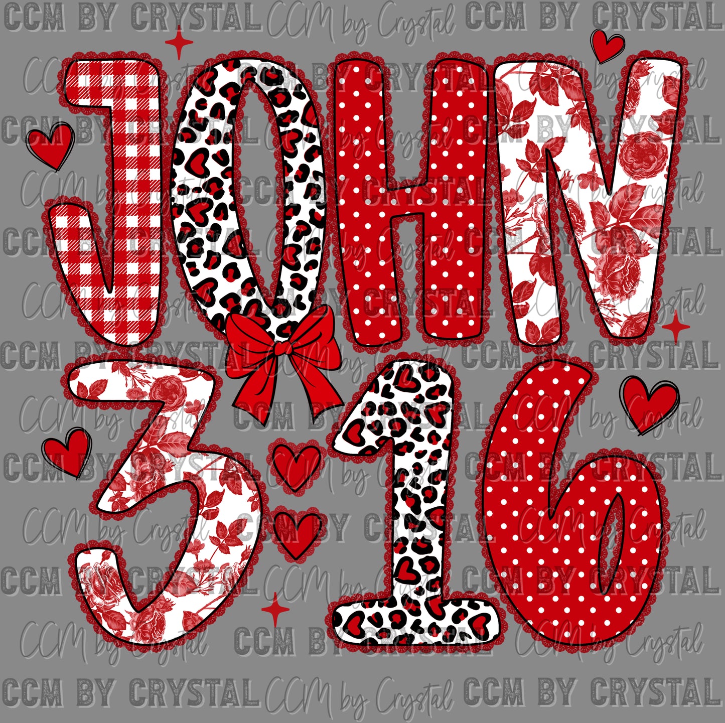 John 3:16 Valentines Day Faith Religious Ready to Press DTF Transfers Sublimation Transfers