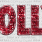 Jolly Christmas Winter Faux Sequins Faux Embroidery Ready to Press Transfer
