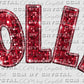 Jolly Christmas Winter Faux Sequins Faux Embroidery Ready to Press Transfer