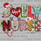 Christmas Jolly Nurse Ready to Press Transfer DTF Transfer Sublimation Transfer