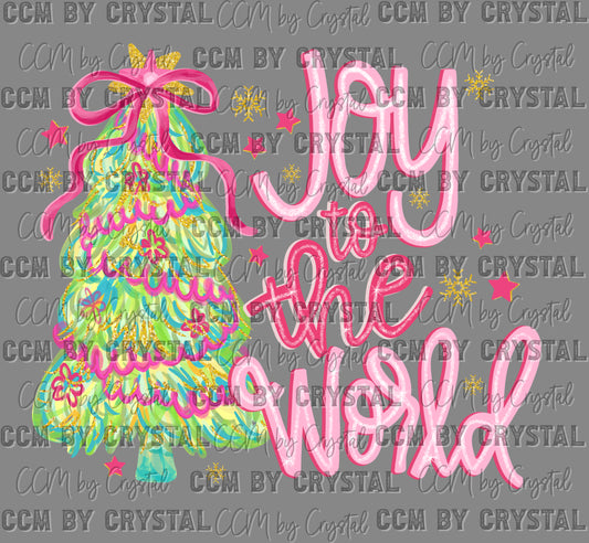 Joy to The World Christmas Ready to Press Transfer DTF Transfer Sublimation Transfer