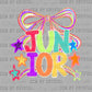 Junior Back to School Colorful Ready to Press Transfer DTF Transfer Sublimation Transfer