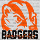 Karnes City Badgers Mascot Ready to Press Transfer DTF Transfer Sublimation Transfer