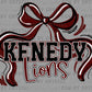 Kenedy Lions Mascot Ready to Press Transfer DTF Transfer Sublimation Transfer